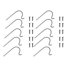 an image of some pins and needles in the shape of a line on a white background