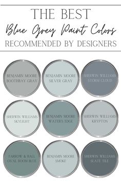 the best blue grey paint colors recommended by designers