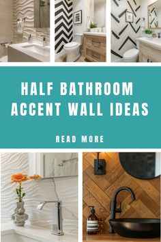 bathroom accent wall ideas with text overlay that reads half bathroom accent wall ideas read more