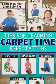 Two sets of carpet time expectation cards Carpet Time Kindergarten, Carpet Time Rules, Circle Time Management, Circle Time Carpet, How Do We Sit On The Carpet Poster, Carpet Time Sitting Poster, Carpet Expectations Kindergarten, Carpet Time Ideas, Kindergarten Carpet Time