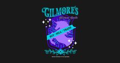 the logo for gilmore's famous steaks, but sell trade is purple and blue