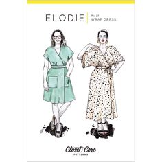 an image of two women in dresses with the words elodie written on them