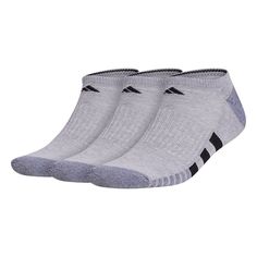 Step into your comfort zone with these men's adidas cushioned crew socks. Step into your comfort zone with these men's adidas cushioned crew socks. FEATURES 3-pack Arch compression secures foot and offers extra support Moisture-wicking technology absorbs sweat quickly to keep you cool and comfortable Cushioned footbed provides a soft landing Ribbed trimFIT & SIZING Crew lengthFABRIC & CARE 82% recycled polyester, 15% cotton, 3% spandex Machine wash ImportedSUSTAINABILITY FEATURES 82% Recycled Po Adidas Sports Socks With Logo, Adidas Sporty Socks For Sports, Adidas Sporty Socks With Logo, Sporty Adidas Socks For Sports, Sporty Adidas Socks, No Show Socks, Buy One Get One, Socks And Hosiery, Comfort Zone