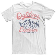 Enjoy the great outdoors with this men's explore tee. Enjoy the great outdoors with this men's explore tee. Crewneck Short sleevesFABRIC & CARE Cotton Machine wash Imported Size: XXL. Color: White. Gender: male. Age Group: kids. Pattern: Graphic. Sporty Screen Print T-shirt For Outdoor, Sporty Outdoor T-shirt With Screen Print, Sporty Logo Print T-shirt For Outdoor Activities, Sporty T-shirt With Logo For Outdoor Activities, Sporty Graphic Print T-shirt For Outdoor Activities, Sporty Pre-shrunk T-shirt For Outdoor, Outdoor Graphic Tee With Logo Print, Graphic Tee With Logo Print For Outdoor, White T-shirt With Text Print For Outdoor Activities