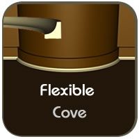 a brown hat with the words flexible cove on it