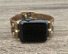 Gold Apple Watch Band 38mm 40mm 42mm 44mm. Double Strapped 7mm Rustic Brown Leather Straps with Adjustable Buckles. Gorgeous Design Bracelet Tailored to Perfection. Designed And Handmade by Simeon D Jewelry Studio. This Bracelet Fits ALL Apple Watch Series. Please Measure Your Wrist Before Submitting Your Order! Not For Other Models. Apple Watch Is NOT Included. Let's be Friends! Follow my Studio on Social Media Instagram @simeondjewelry Pinterest @simeondjewelry Facebook @simeondjewelrystudio Gold Leather Strap Apple Watch Band, Gold Leather Apple Watch Band, Gold Leather Apple Watch Band With Bracelet Strap, Gold Rectangular Leather Strap Apple Watch Band, Adjustable Gold Leather Watch Bands, Gold Rectangular Leather Apple Watch Band, Gold Rectangular Apple Watch Band With Leather Strap, Gold Apple Watch Band For Everyday Use, Adjustable Gold Leather Apple Watch Band