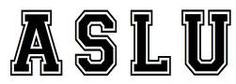 the word asl is written in black and white with two hands raised above it