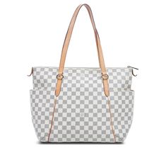 Discover the timeless elegance of the pre-owned Totally MM in Damier Azur White, a tote bag that combines chic versatility with iconic design. Crafted from the brand's signature Damier Azur coated canvas, this piece adds a fresh and airy touch to any ensemble. Its spacious interior and convenient side pockets make it an ideal companion for those on-the-go moments, while its excellent vintage condition ensures it remains a cherished part of your collection. From Louis Vuitton. Louis Vuitton Totally Mm, Louis Vuitton Totally, Pre Owned Louis Vuitton, Designer Handbag, Iconic Design, Leather Care, Fashion Handbags, Tote Handbags, Icon Design