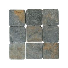 several square stone tiles are arranged together