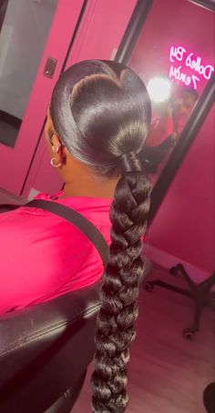 Dope Hairstyles Black Women, Cute Ponytail Hairstyles For Black Women, Cute Protective Hairstyles Black Women, Braid Ponytail For Black Women, Ponytails For Black Women, Aesthetic Braids, Low Bun Hair, Cute Ponytail, Braids Long