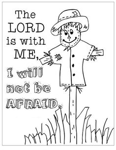 the lord is with me i will not be afraid coloring page for kids and adults