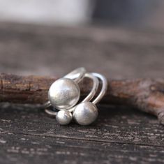 Sterling silver pebble stacking rings / silver nugget ring / gift for her / jewelry sale / rustic st Unique Handmade Midi Rings For Everyday, Handmade Unique Midi Rings For Everyday, Pebble Stacking, Stacking Rings Silver, Silversmithing Jewelry, Diy Silver Jewelry, Pebble Ring, Jewellery Board, Silver Bands