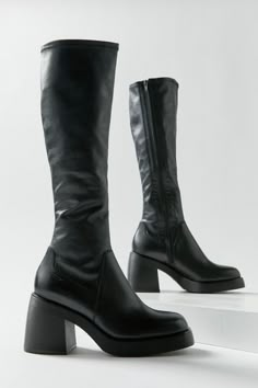 Women’s Heeled Boots, Vagabond Black Boots, Vagabond Brooke, Leather Boots Outfit, Below The Knee Boots, Vagabond Boots, Knee High Black Boots, Vagabond Shoemakers, Black High Boots