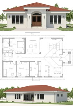 two story house plans with different floor plans