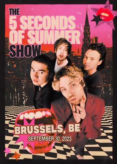 the 5 seconds of summer show poster for brussels, be on october 30, 2003