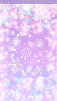 snow flakes on a pink and purple background