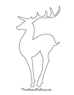 the outline of a deer's head is shown