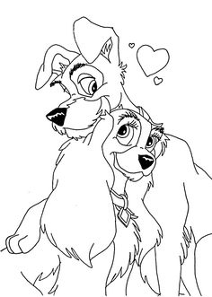 lady and the tramp coloring pages free printable pictures for kids to color on