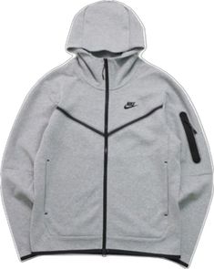 Pull Nike, Nike Tech Fleece Men, Nike Clothes Mens, Grey Hoodie Men, Tech Fleece Hoodie, Nike Sportswear Tech Fleece, Nike Tech Fleece, Nike Sweater, Nike Tech