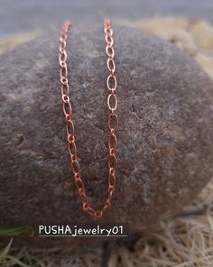 Products Description  100% Heavy Antiqued Copper Chain Length -16 To 34 Inches necklace Handmade pure copper chain Copper Necklace for Women jewelry All Size CO87 Metal - Pure Copper Metal : Copper Necklace , CHAIN Thickness of the chain 2.5 mm 100% Pure Copper Chain Necklace Copper Chain Necklace Length ,16,18,20,22,24,26,28,30,32,34,36 inches NOTE- Dear Customer, Our Copper Jewelry is genuine hand polished and handmade by artisan and yes you can see soldering marks joints in our Copper Jewelry, it is left while soldering the copper; many sellers do copper plating to hide these marks. We don't do this practice, because by plating you will not get the proper benefits of copper, the human body needs an original touch of copper for best healing benefits. By seeing the soldering mark on it, k Copper Chain Necklace, Necklace Chain Lengths, Copper Necklace, Copper Chain, Copper Metal, Copper Plated, Pure Copper, Copper Jewelry, Necklace Handmade