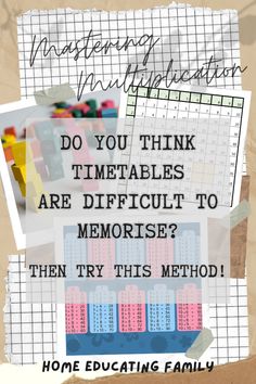 a poster with the words, do you think timetables are difficult to memoise? then try this method