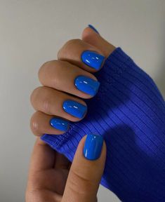 Uploaded by Lay. Find images and videos about blue, nails and nail polish on We Heart It - the app to get lost in what you love. Unghie Sfumate, Nails Press, Her Nails, Cute Gel Nails, Blue Nail, Press Ons, Fire Nails, Classy Nails, Dream Nails