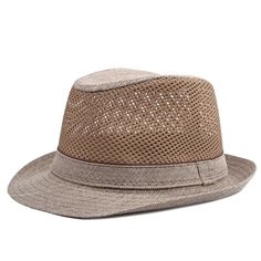 PRICES MAY VARY. Mesh Fedora Hat: Crafted with a mesh crown, this hat ensures optimal airflow and ventilation. It keeps your head cool and comfortable, making it ideal for warm summer days. Sun Protection: The hat's wide brim provides ample sun protection, shielding your face and neck from harmful UV rays. Stay protected from sunburn and long-term sun damage while enjoying outdoor activities. Versatile Summer Hat: Whether you're attending a summer wedding, relaxing on the beach, or exploring new Breathable Hats For Spring Vacation, Summer Vacation Bucket Hat With Breathable Fabric, Breathable Spring Vacation Hat, Breathable Short Brim Bucket Hat For Beach, Beach Hat With Curved Brim In Mesh, Summer Vacation Hats With Breathable Material, Casual Brimmed Breathable Hat, Lightweight Breathable Summer Bucket Hat, Lightweight Breathable Summer Hat