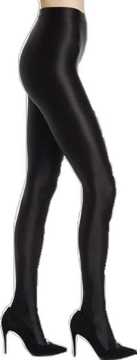 Sleek Metallic Stretch Leggings, Sleek Stretch Metallic Leggings, Shiny Sleek Stretch Leggings, Sleek Shiny Stretch Leggings, Sleek Fitted Shiny Bottoms, Sleek Fitted Metallic Bottoms, Sleek Fitted Shiny Leggings, Shiny Leggings For Night Out, Black Shiny Stretch Bottoms