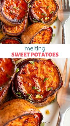 melting sweet potatoes Melting Sweet Potatoes, Melting Potatoes Recipe, Yummy Vegetable Recipes, Sweet Potato Cinnamon, Potato Recipes Side Dishes