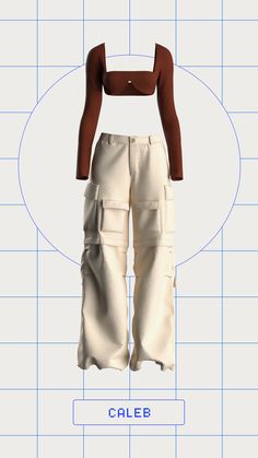 Probably the cutest everyday pant 🙌🏼 Always be dressed to impress with these tan wide-leg cargo pants - ready for the unexpected 😈 Kehlani Style, 2000s Clothing, Tan Cargo Pants, 90s Fits, Goth Outfit, Everyday Pants, Kawaii Goth, Dressed To Impress, Cargo Pant