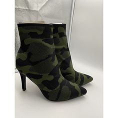 Mia Ankle Boots, Women Size 6m Mckinney Camouflage Sock Army Green Boot. Green Boots Outfit, High Heel Cowboy Boots, Olive Green Boots, Mia Boots, Ankle Boots Women, Snakeskin Boots, Green Boots, Mia Shoes, Chunky Heels Boots