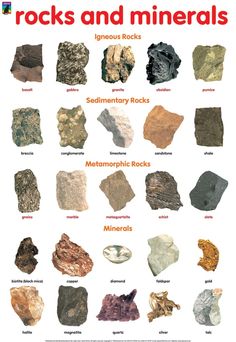 an image of rocks and minerals poster