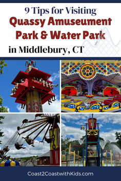 the amusement park and water park in middelbury, ct with text overlay