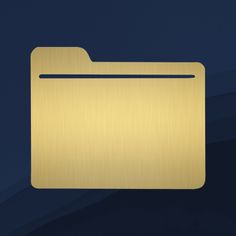 a gold folder icon on a dark blue background