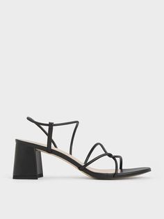 Black Meadow Strappy Block Heel Sandals | CHARLES & KEITH UK Strappy Block Heel Sandals, Strappy Block Heels, Block Heel Sandals, Black Sandals Heels, Charles Keith, Block Heels Sandal, Heel Sandals, Strappy Sandals, The Block