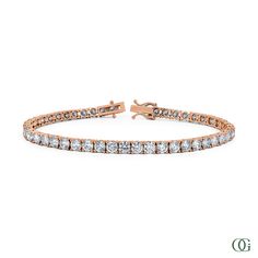 This Tennis Bracelet features an elegant round shape and a sparkling design. This bracelet is designed to be durable and long-lasting. The bracelet's unique sparkle makes it the perfect accessory for any occasion. The standard size is 7 inches; please note any other sizes are considered special order and may require additional time for production. Petite Engagement Ring, Diamond Tennis Bracelet, Tennis Necklace, Tennis Bracelet Diamond, Dainty Earrings, Tennis Bracelet, Antique Rings, 18k Rose Gold, Ring Bracelet