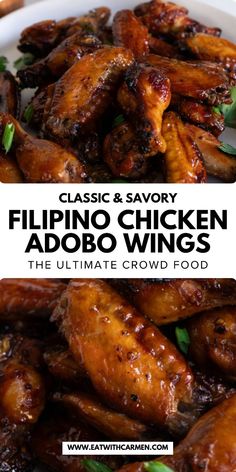 the ultimate recipe for classic and savory flipping chicken adobo wings that are easy to make