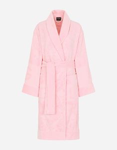 Made of terry cotton, the robe alternates shaved fabric with trimmed and loop finishes to create a delicate floral damask placement pattern featuring the logo. Thanks to this curated design, the bath robe acquires a sumptuous appeal as well as excellent absorption capabilities. Sizes: XS - S - M - L - XL - XXL Coordinated belt Made in Italy Terry Robe, Bath Robes For Women, Floral Damask, Dolce E Gabbana, Van Cleef Arpels, David Yurman, Lady Dior, Dolce & Gabbana, Pink Cotton