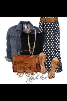 :) Converse Outfits, Outfits With Converse, Mode Casual, Spring Summer Fashion, Work Outfit, What To Wear, Polka Dot