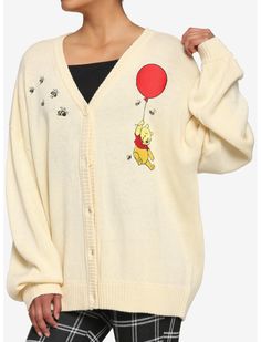 Disney Winnie The Pooh Balloon Skimmer Cardigan Plus Size Winnie The Pooh Balloon, Pooh Balloon, Cardigan Plus Size, Christopher Robin, Her Universe, Girls Cardigan, Plus Size Fits, Oversized Cardigan, Disney Winnie The Pooh