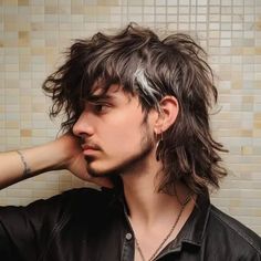 Unleash Your Style with 2024's Top 20 Men’s Wolf Cut Hairstyles - Bold and Unruly Longer Mullet Men, Men's Wolf Cut, Wolf Cuts Men, Men’s Wolf Cut Hair, Unique Men Hairstyles, Man Wolf Cut, Shag Cut Men, Unique Hairstyles Men, Wolf Cut Mullet Men