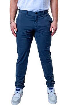 A stretchy and slim fit destines these timeless pants for all-day comfort and endless style no matter what you pair them with. Zip fly with button closure Front slant pockets; back welt pockets 85% polyamide, 15% elastane Hand wash, dry flat Made in Turkey Straight Leg Comfort Stretch Bottoms, Business Casual 4-way Stretch Pants With Side Pockets, Classic Fitted Pants With Comfort Waistband, Stretch Bottoms With Comfort Waistband For Business Casual, Casual Elastane Chinos With Pockets, Slim Fit Tapered Leg Pants For Everyday, Classic Business Casual Bottoms With Comfort Waistband, Classic Mid-rise Pants With 4-way Stretch, Casual Chinos With Pockets