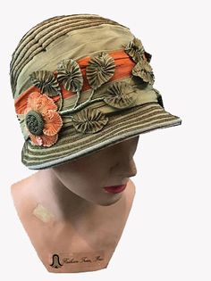 1920 Hats, 1920s Hat, 30s Style, Vintage Style Hat, Antique Hats, 30s Fashion, Sun Hats For Women, 1920s Fashion, Jade Green