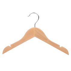 a wooden coat hanger on a white background