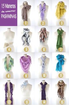 Mode Ab 50, Tie Scarves, Ways To Tie Scarves, Mode Tips, How To Wear A Scarf, Tie Scarf, Scarf Tying, How To Wear Scarves, Looks Style