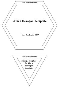 the four hexagon templates are shown