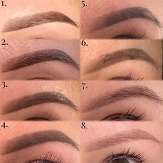 Day By Day Tattoo, Microblading Healing Process, Cosmetic Tattoo Eyebrows, Tattoo Healing Process, Eyebrow Before And After, Tattoo Healing, Ombre Eyebrows, Tattoo Shading