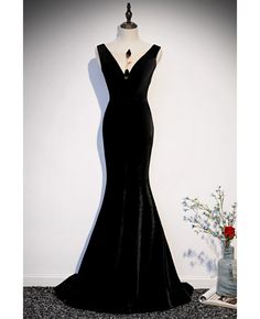 Get 10% off now! Buy slim fit black mermaid velvet evening dress double vneck at cheap price online. Free stable shipping and pro custom service since 2009. V-neck Mermaid Dress For Night Out, Fitted Black Velvet V-neck Dress, Formal V-neck Mermaid Dress, Black V-neck Mermaid Dress For Prom, Black Velvet V-neck Dress For Night Out, Black V-neck Evening Dress With Sweep Train, Velvet V-neck Evening Dress For Gala, Black V-neck Velvet Dress, Velvet V-neck Evening Dress For Prom