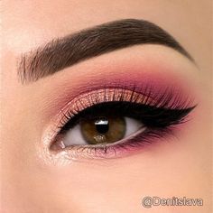 Fest Smink, Pink Eye Makeup Looks, Make Up Gold, Mekap Mata, Alat Makeup, Makeup Tip, Pink Eye Makeup, 얼굴 드로잉, Make Up Inspiration