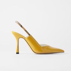 Genuine Zara New With Tag Color: Chartreuse Green Bloggers Favorite. Sexy Slingback With V Shaped Vamp. 3.9 Inches Stiletto Heels. Love Snake Print On Straps. Euro Size 40 Spring Patent Leather High Heel Slingback Pumps, Yellow Slingback Pumps For Party, Chic Yellow Slingback Pumps For Spring, Chic Yellow Slingback Pumps For Party, Yellow Open Toe Slingback Pumps For Party, Yellow Ankle Strap Slingback Pumps For Party, Chic Slingback Pumps With Straps, Chic Yellow Slingback Pumps For Summer, Chic Yellow Slingback Sandals For Spring